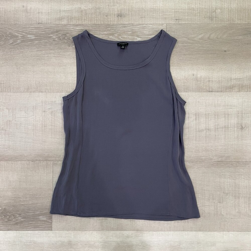 Cool Gray Silk Tank